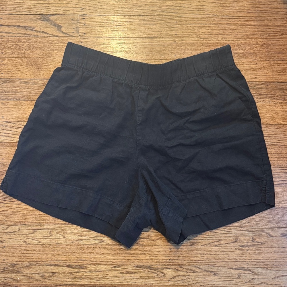 Gap Women’s Black Linen Elastic Waist Shorts